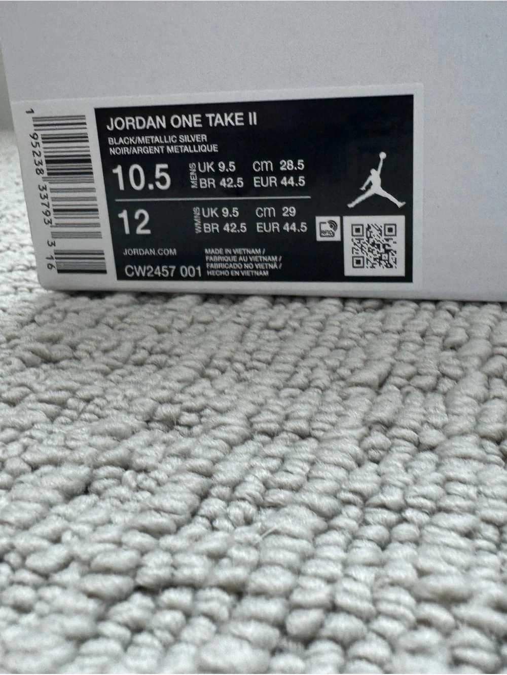 Jordan Black Low-Top Men's Sneakers
